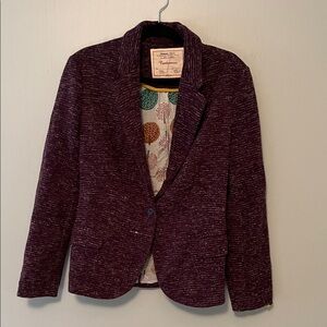Cartonnier Textured Purple Blazer